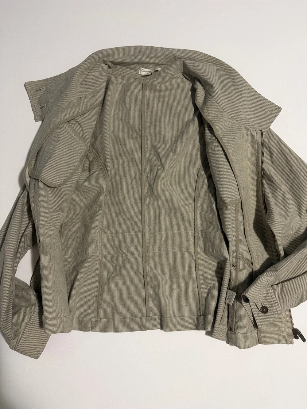 Coldwater Creek Women's Light Gray Casual Jacket with Stand Collar - 12